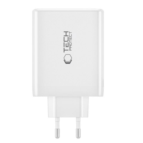 Ładowarka sieciowa GaN 3x USB-C PD USB-A QC 100W - biała
