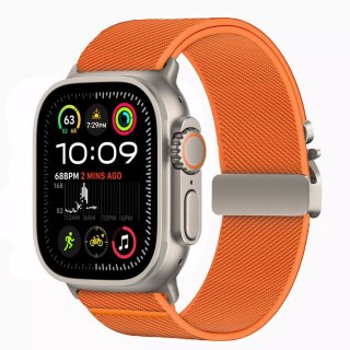 Pasek Apple Watch 44 / 45 / 46 / 49 mm Nylon Clasp - pomarańczowy