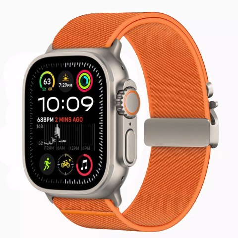 Pasek Apple Watch 44 / 45 / 46 / 49 mm Nylon Clasp - pomarańczowy