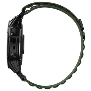 Pasek do zegarka Garmin Fenix 5 / 6 / 6 Pro / 7 Nylon Pro - ciemnozielony