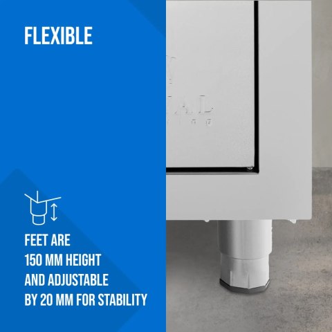 Szafa gastronomiczna na naczynia 3 półki STAL 60 x 60 x 180 cm