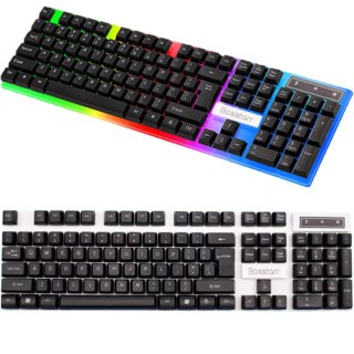 Klawiatura gamingowa podświetlana dla graczy membranowa LED