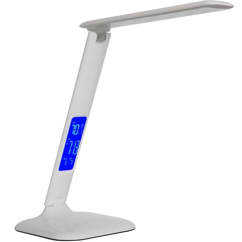 Lampa biurkowa LED 3 poziomy jasności budzik kalendarz zegar termometr 260 lm 5 W