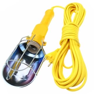 Lampa warsztatowa kanałowa z hakiem gwintem E27 kablem 10 m