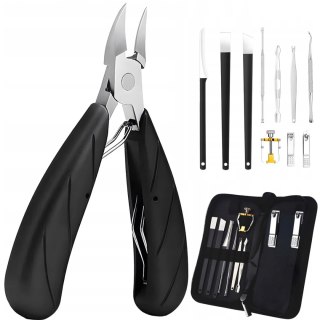 Przybornik do manicure pedicure pielęgnacji paznokci obcinacz pilnik cążki - zestaw 8 el.