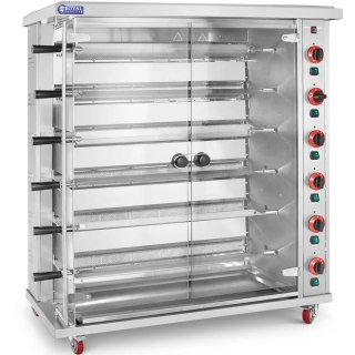 Rożen gazowy opiekacz do 30 kurczaków 6 szpikulców propan-butan 30 kW