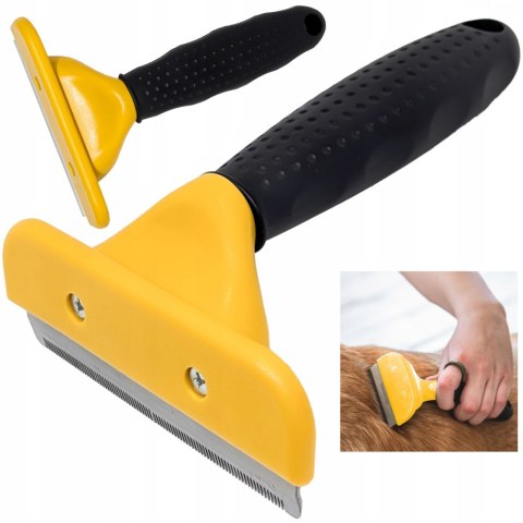 Szczotka zgrzebło trymer do usuwania sierści zwierząt psa kota 10 cm