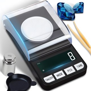 Waga jubilerska elektroniczna przenośna na baterie 0.001-20g / 0.001g