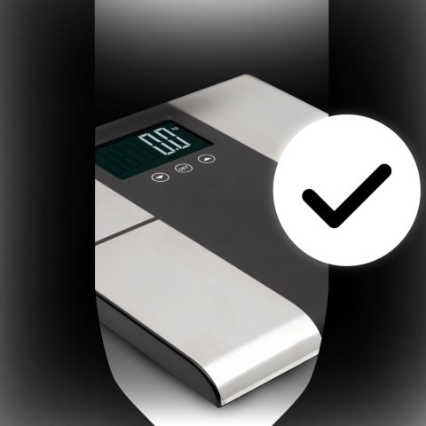 Waga łazienkowa analityczna z pomiarem tłuszczu wody mięśni BMI KCAL LCD do 225 kg