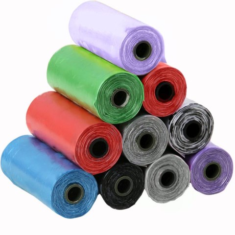 Worki woreczki na psie odchody BIO 10 rolek - mix kolorów