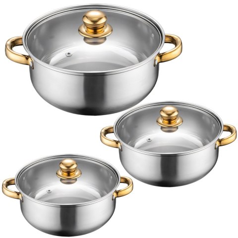 Zestaw garnków kuchennych z pokrywkami czajnikiem patelnią - 11 el.