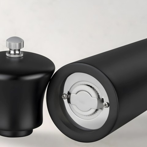 Zestaw młynków do soli pieprzu przypraw ręczny drewniany 22 cm - 2 szt.