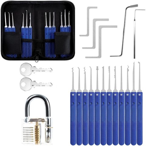 Zestaw narzędzi do otwierania kłódek - 17 el.