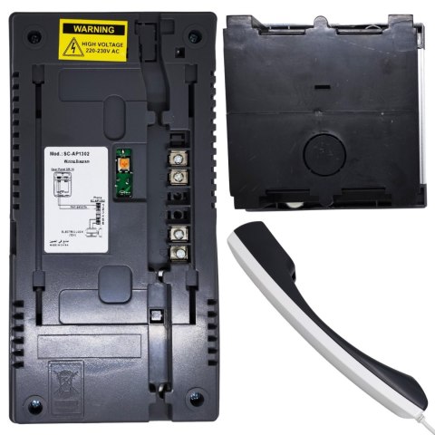 Domofon jednorodzinny głośnomówiący ze słuchawką do drzwi