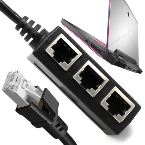 Hub rozdzielacz sieciowy RJ45 3x LAN