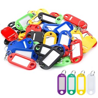 Identyfikatory breloki zawieszki do kluczy 100 szt. mix kolorów
