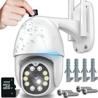 Kamera zewnętrzna obrotowa do monitoringu ZOOM WIFI SD 32 GB