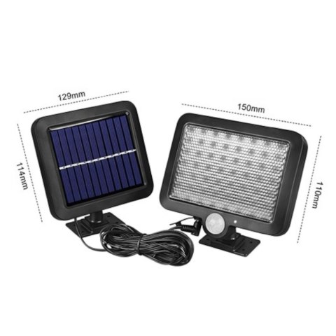 Lampa solarna zewnętrzna z czujnikiem ruchu zmierzchu 108 LED 2200 W
