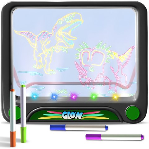 Magiczna tablica podświetlana do rysowania dla dzieci z szablonami 4 mazaki