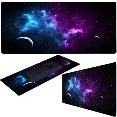 Podkładka mata gamingowa na biurko dla gracza XXL 80 x 40 cm - galaktyka