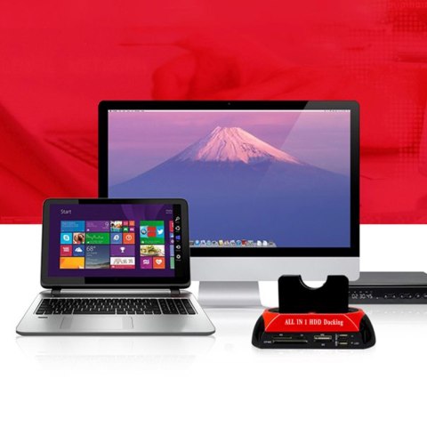 Stacja dokująca na 2 dyski HDD SSD SATA IDE 2,5'' 3,5'' USB