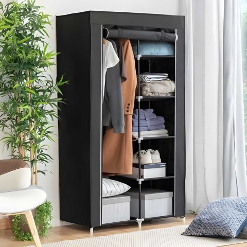 Szafa materiałowa tekstylna regał do garderoby 87 x 43 x 166 cm