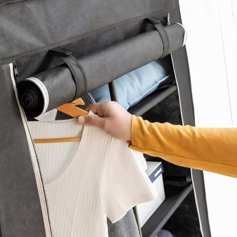 Szafa materiałowa tekstylna regał do garderoby 87 x 43 x 166 cm