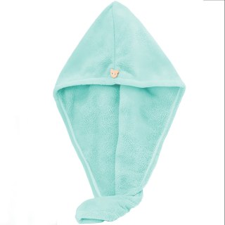 Turban ręcznik do suszenia włosów z mikrofibry chłonny - miętowy