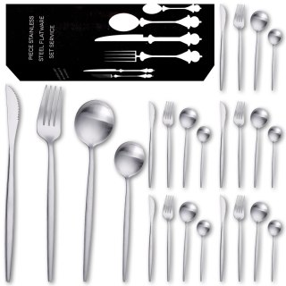 Zestaw sztućców dla 6 osób STAL - 24 elementy