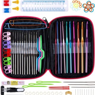 Zestaw szydełek metalowych w etui - 100 el.