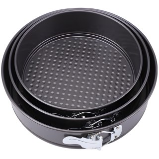 Zestaw tortownic blach okrągłych do ciasta tortów 24/26/28 cm - 3 szt.