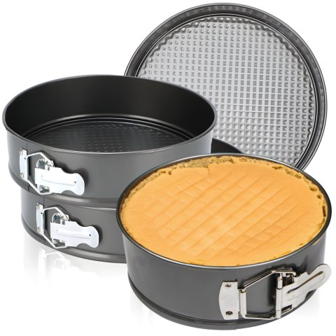 Zestaw tortownic blach okrągłych do ciasta tortów 24/26/28 cm - 3 szt.